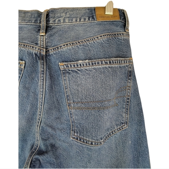 American Eagle Medium Wash 90's Boyfriend Jeans‎ Button Fly Cotton Size 2 - Picture 6 of 9